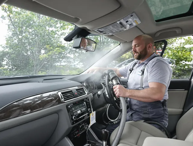 Wayland Air Duct Cleaning specialist performing professional car duct cleaning in Wayland