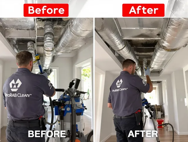 Wayland Air Duct Cleaning expert performing thorough residential duct cleaning in a Wayland home